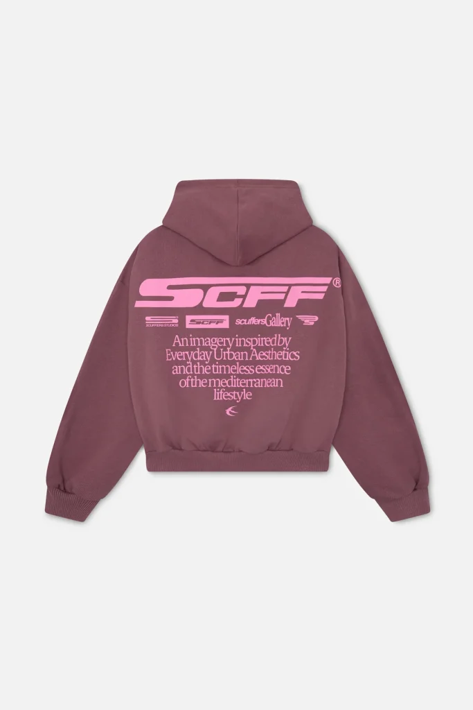 Scuffers Burgundy hoodie from Motor Studios
